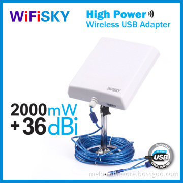 wifisky 2000mW 36dBi high power usb wifi antenna